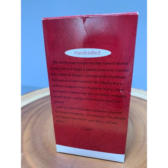 Disney Keepsake Ornament Captain John Smith & Meeko Pocahontas Handcrafted 1990s - Picture 6 of 9